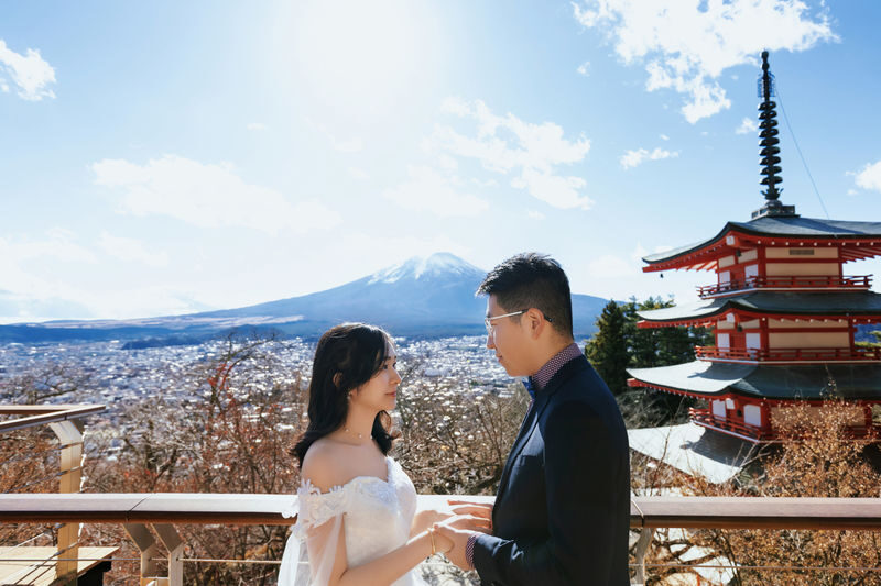 Mount Fuji Pre-Wedding Photoshoot | Dress, Kimono & Scenic Locations - Shape the route around the pictures you want