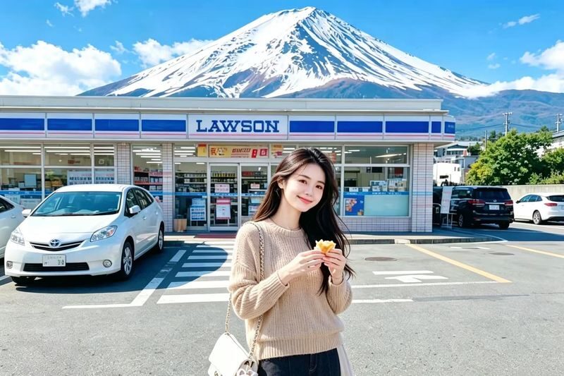 Mount Fuji Six Scenic Spots One-Day Tour: Arakurayama Sengen Park, Hikawa Clock Shop, Oshino Hakkai, Lake Kawaguchiko, Lawson Convenience Store, Lake Yamanakako Swan Feeding (Departing from Tokyo/Shinjuku) - Hikawa Clock Shop: a street-level Fuji frame