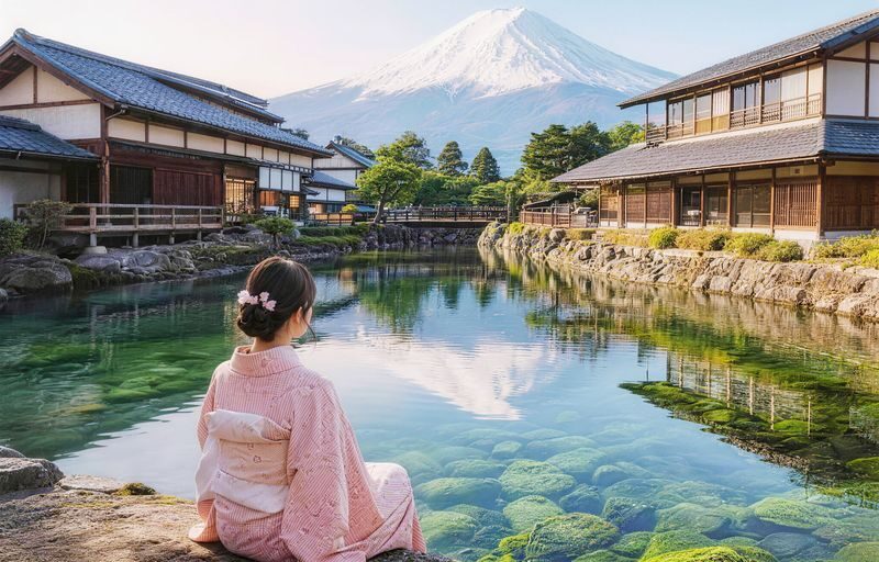 Mount Fuji Tour & Outlet Shopping/Hot Springs Trip: Mount Fuji 5th Station/Arakurayama Sengen Park & Oshino Hakkai & Gotemba Premium Outlets/Hot Spring Day Trip (with Lunch Option, Departing from Tokyo) - The day at a glance
