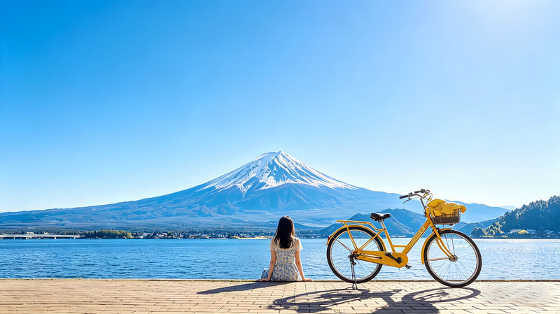 Mount Fuji Yamanakako Cycling & Lake Kawaguchi & Arakurayama Sengen Park & Nikawa Tokeiten Day Tour - Lake Yamanaka: 90 minutes beside the water