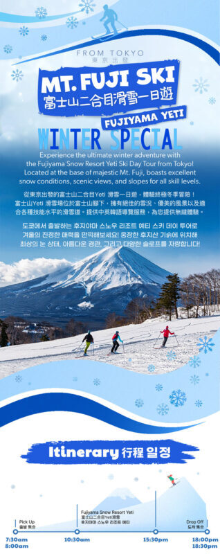 Mt. Fuji - Fujiyama Snow Ski Resort Yeti Day Trip from Tokyo - What the price does and does not buy