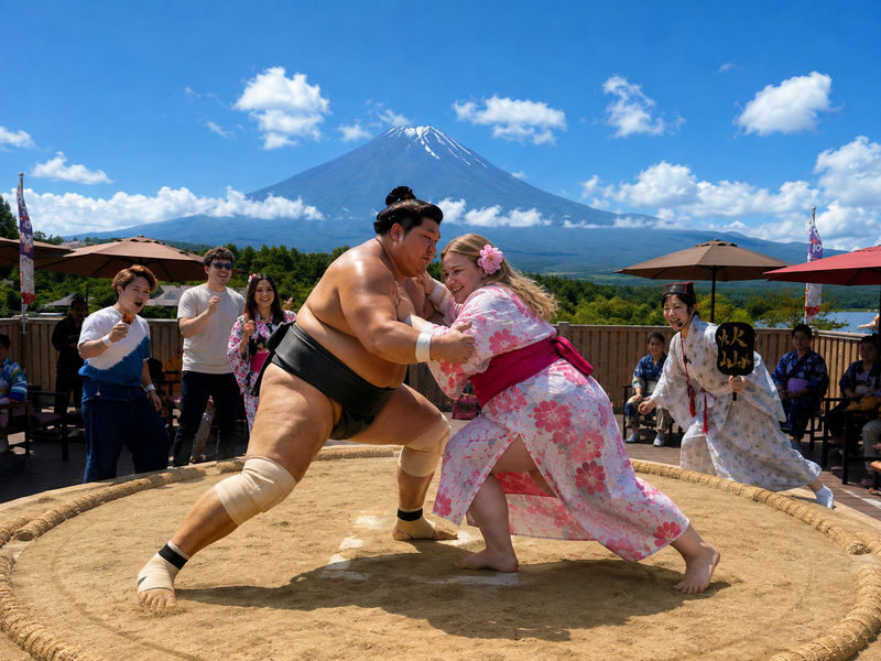 Mt. Fuji & Kawaguchiko Full-Day Romantic Tour with Kimono & Sumo - At a glance
