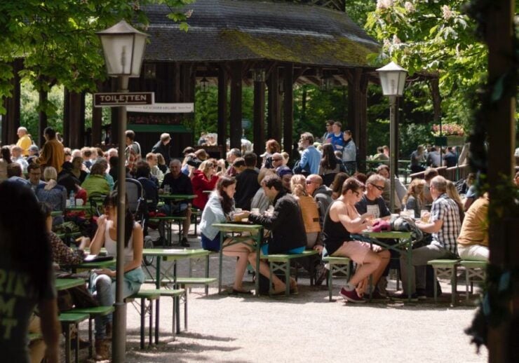 Munich: Must-See Landmarks & Attractions Self-Guided Tour - Biergarten Viktualienmarkt