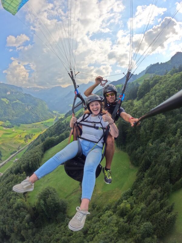 Murren - Lauterbrunnen Paragliding Tandem Flights - A high launch above Lauterbrunnen