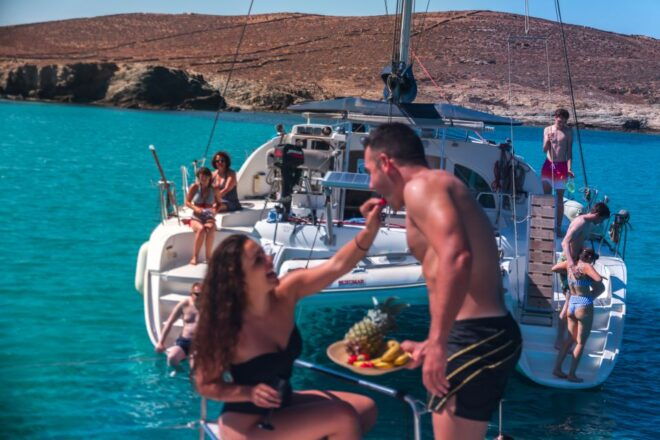 Mykonos: Catamaran Cruise With Meal and Drinks - Hotel Pickup and Transportation