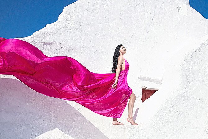 Mykonos Flying Dress High End Professional Photographer - What to Expect During Your High-End Professional Photography Session