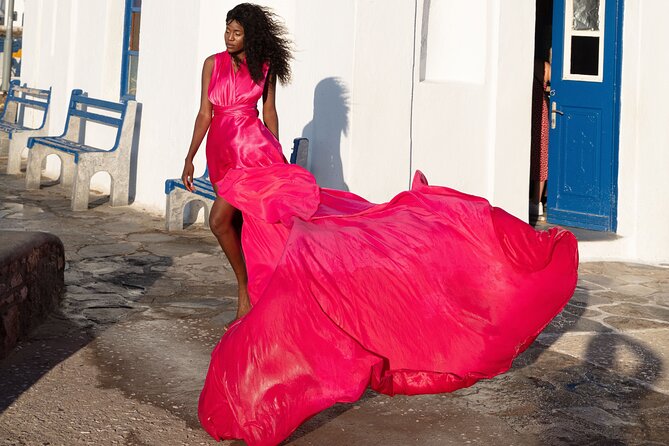 Mykonos Flying Dress High End Professional Photographer - The Sum Up