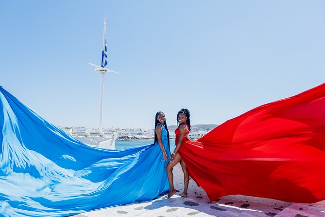 Mykonos Flying Dress Photoshoot - Preparing for the Photoshoot