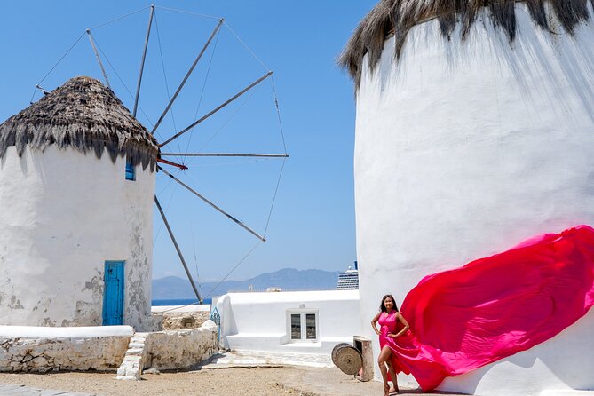 Mykonos Flying Dress Photoshoot - Behind the Scenes