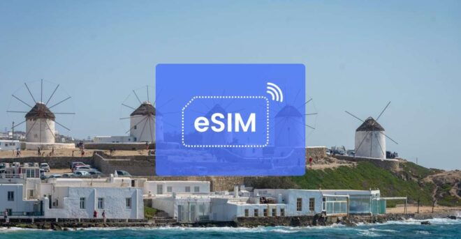 Mykonos: Greece/ Europe Esim Roaming Mobile Data Plan - Pricing and Validity Period Options