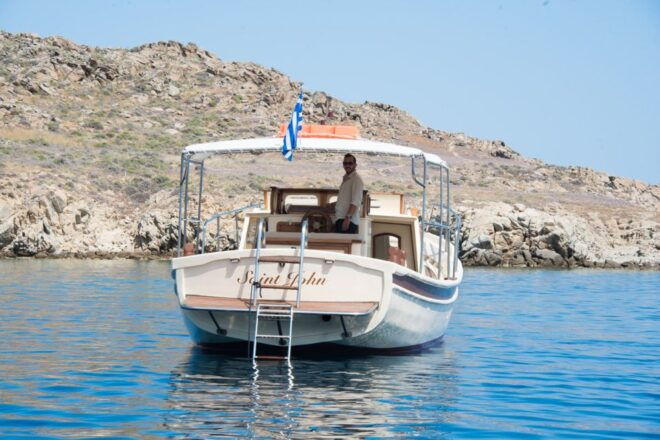 Mykonos: Private Cruise by Wooden Boat With Snorkeling - Food and Drinks Included