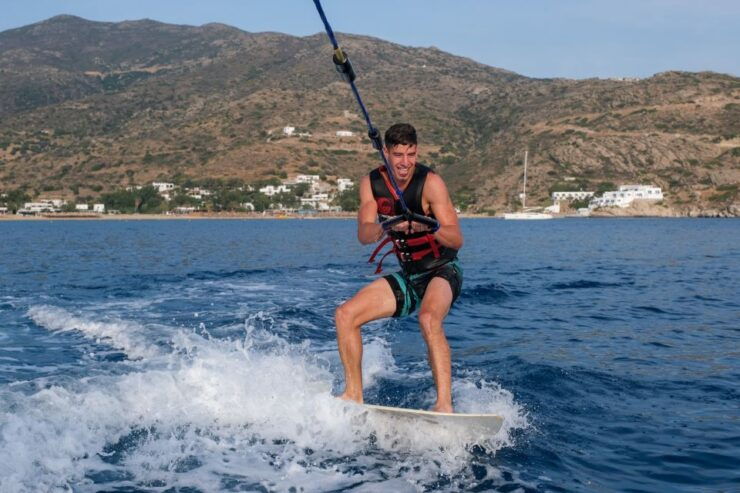 Mylopotas: Private Mastercraft X Boat Ride With Wakeboarding - Experience