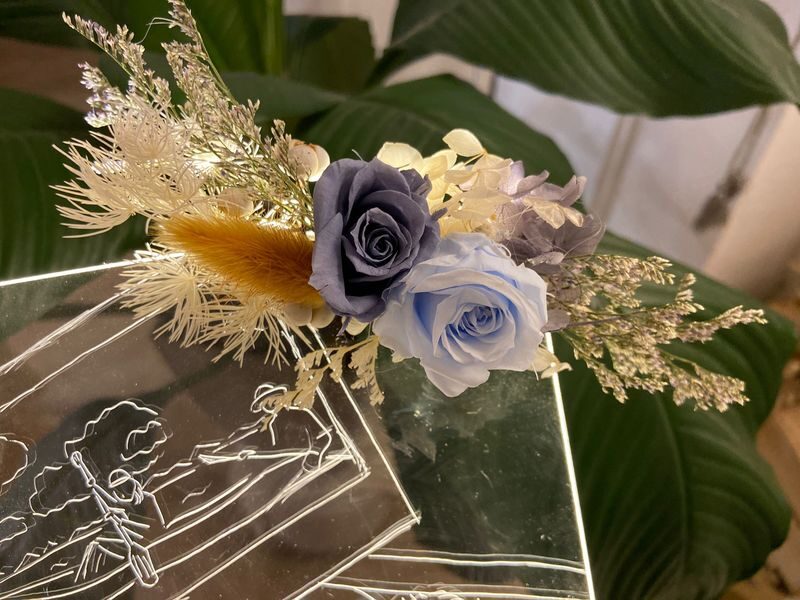 Myosotis Flower - Preserved Flowers Workshop | Creamy Paint Workshop | Kwun Tong - A night lamp, a frame, or a card