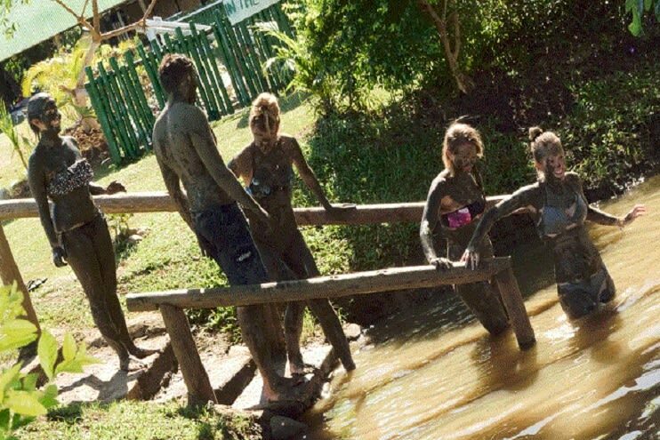 Nadi Therapeutic Mud Pools and Garden Tour in Fiji - The Sabeto mud bath and hot spring
