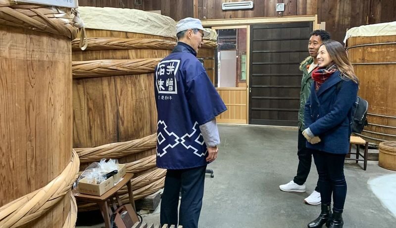 Nagano Ishii Miso Half-Day Guided Food Tour - Cedar barrels tell the story