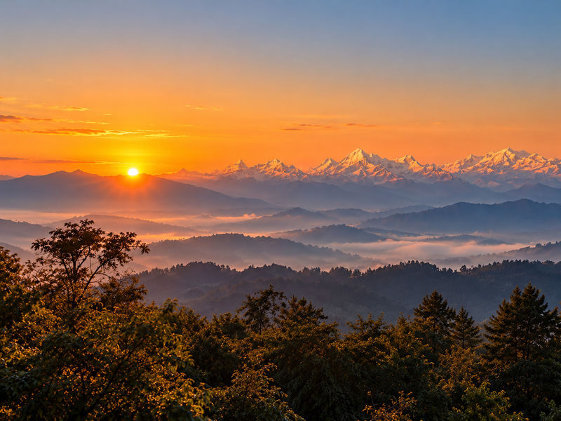 Nagarkot Day Hike - Nagarkot at first light