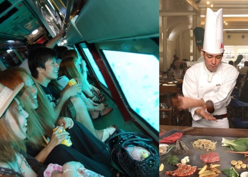 Naha: "Orca" Spotting Glass Bottom Boat & Sams Famous Steak - The Boat Ride: Seeing Okinawa from the Water