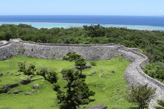 Nakijin Castle Ruins - Look out toward the Okinawan coast