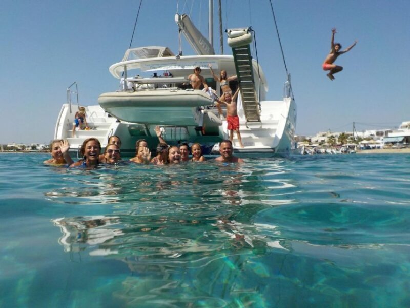Naxos: Catamaran Cruise with Swim Stops, Food, and Drinks - FAQs