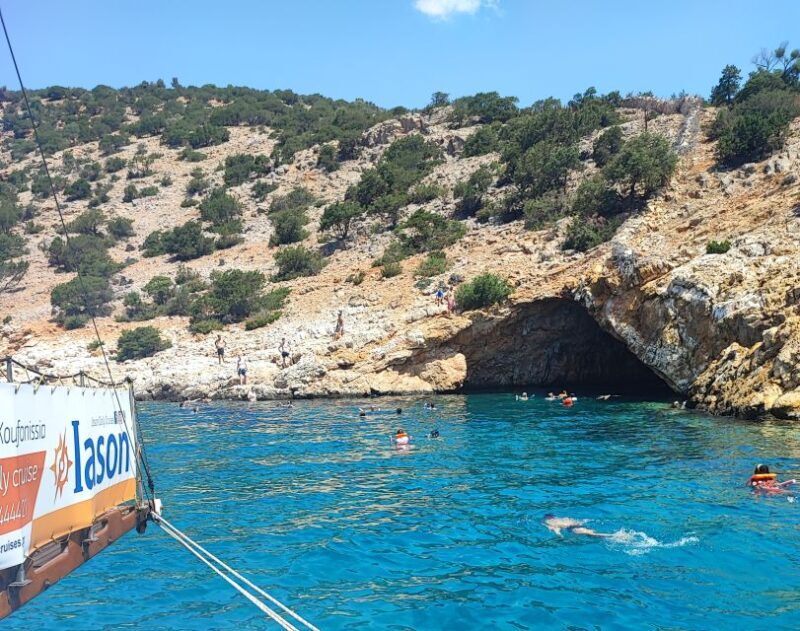 Naxos: Koufonissia and Rina Cave Boat Trip with BBQ - The Final Stop and Return