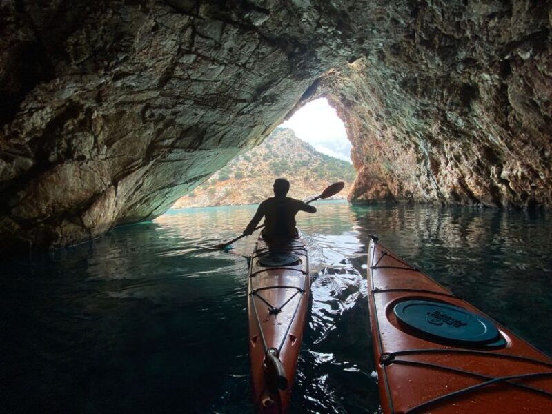 Naxos: Rhina Cave and Coastline Sea Kayaking Tour - The Itinerary: What to Expect