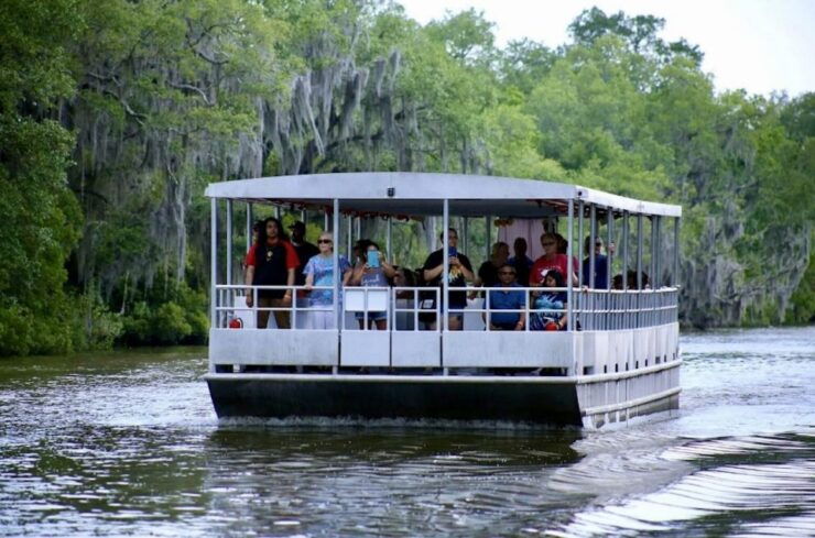 New Orleans: Swamp Tour on Covered Pontoon Boat - Tour Duration and Guide Information