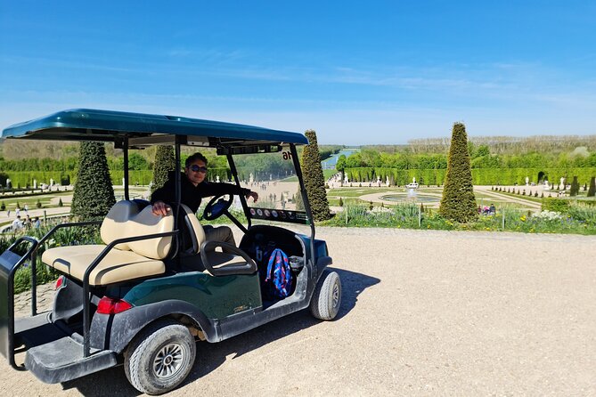 NEW Versailles Golf Cart Guided Tour Romantic Small Boat Escape With Champagne - Common Questions