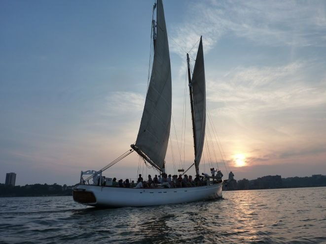 New York City Sunset Cruise: Sail Schooner Adirondack - Location: Pier 62 Chelsea Piers