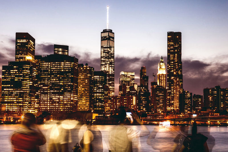 New York Harbor Lights Cruise by Circle Line - Manhattan at dusk, viewed from the water