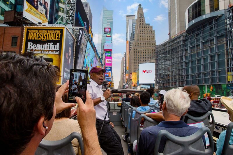 New York Open-Top Night Bus Tour - Empire State Building and Flatiron after sunset