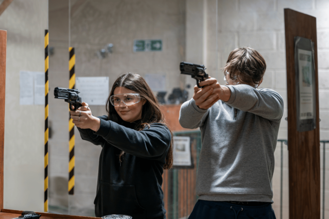 Newton Abbot: Rifle, Pistol and Simulator Combo Package - Pistol Range