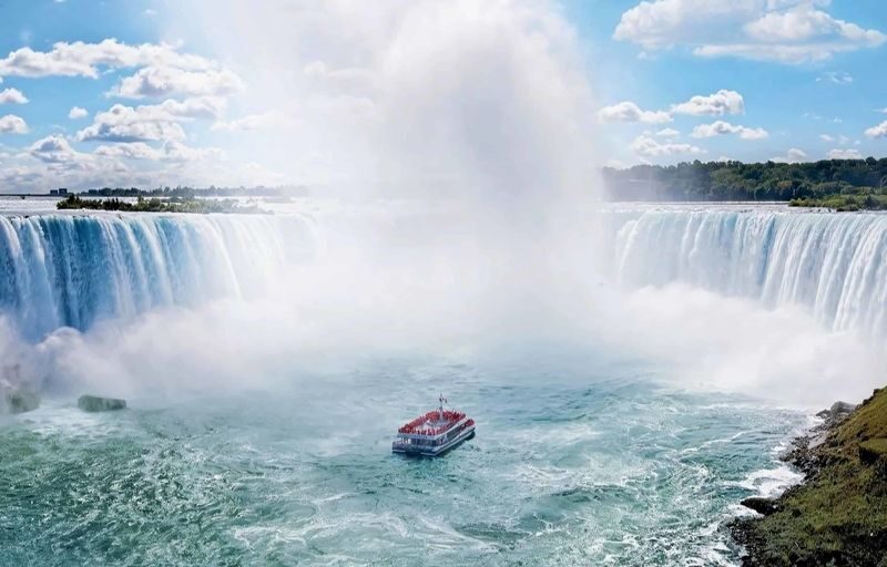 Niagara Falls, Boat Ride & Journey Behind the Falls Tour - Two close-up views of the falls