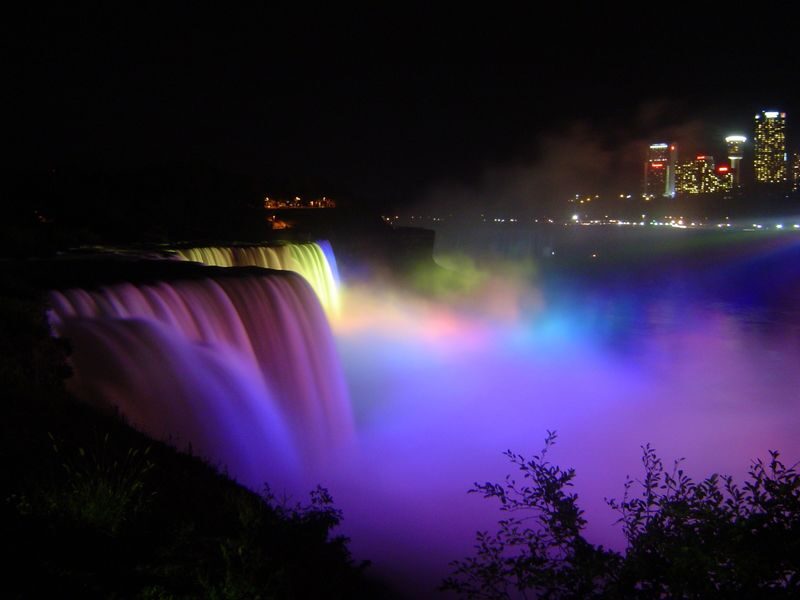 Niagara Falls Tour with Optional Seasonal Maid Of The Mist Ride - Evening lights, fireworks and the Canada question