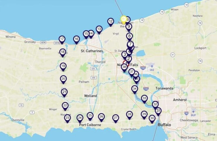 Niagara Peninsula Smartphone Audio Driving Tour - Activity Details