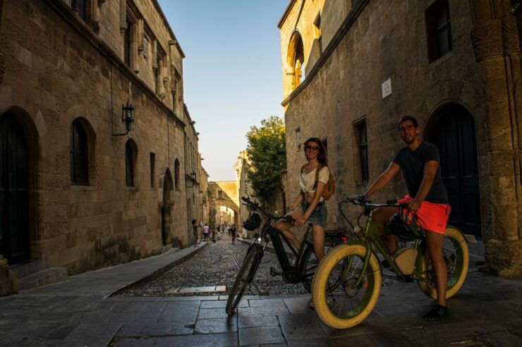 Night Rhodes: Old Town E-Bike Tour With Drink & Meze - Tour Highlights