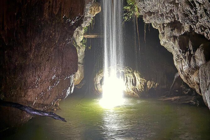 Night Time Charco Azul and Arenales Cave and Waterfall Adventure - FAQs