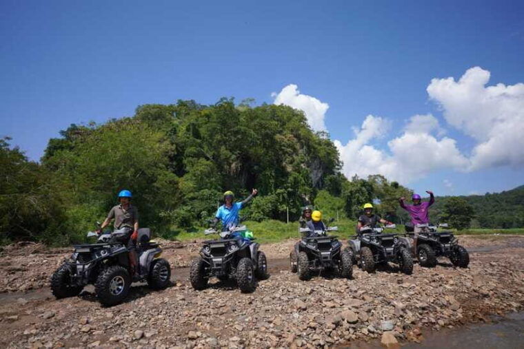 No.1 ATV 3 Hrs Mae Wang,Elephant Feeding&Rafting&Waterfall - Bamboo Rafting Excursion