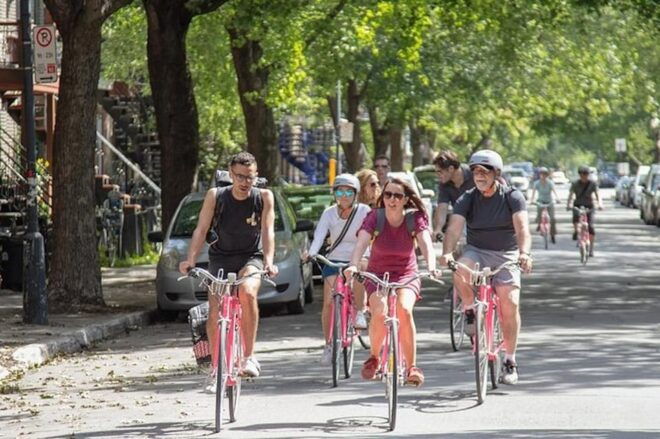 Non Touristy Montreal Pink Bike Tour - Experience Description
