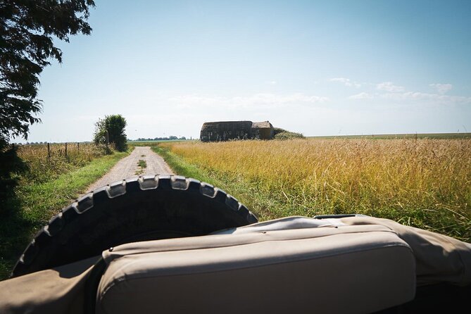 Normandy WW2 British Jeep Tour - Visiting a German Battery