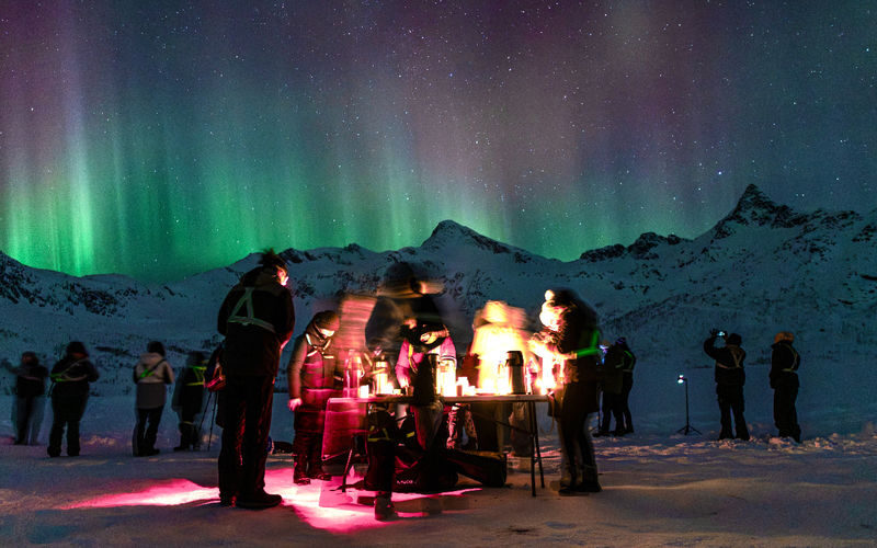 Northern Lights Half-Day Bus Tour from Tromso - A campfire changes the feel of a cold wait