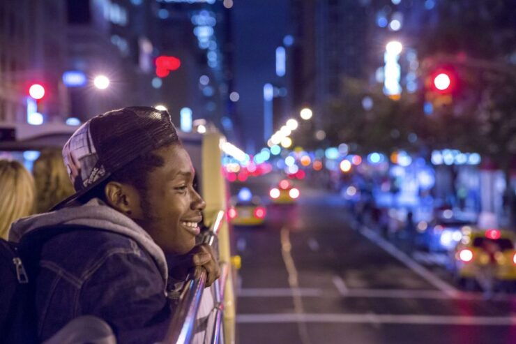 NYC: Sightseeing Night Tour by Open-Top Bus With Live Guide - Accessibility and Language Information