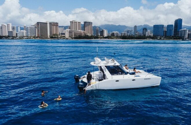 Oahu: Private Catamaran Sunset Cruise With a Guide - Full Description