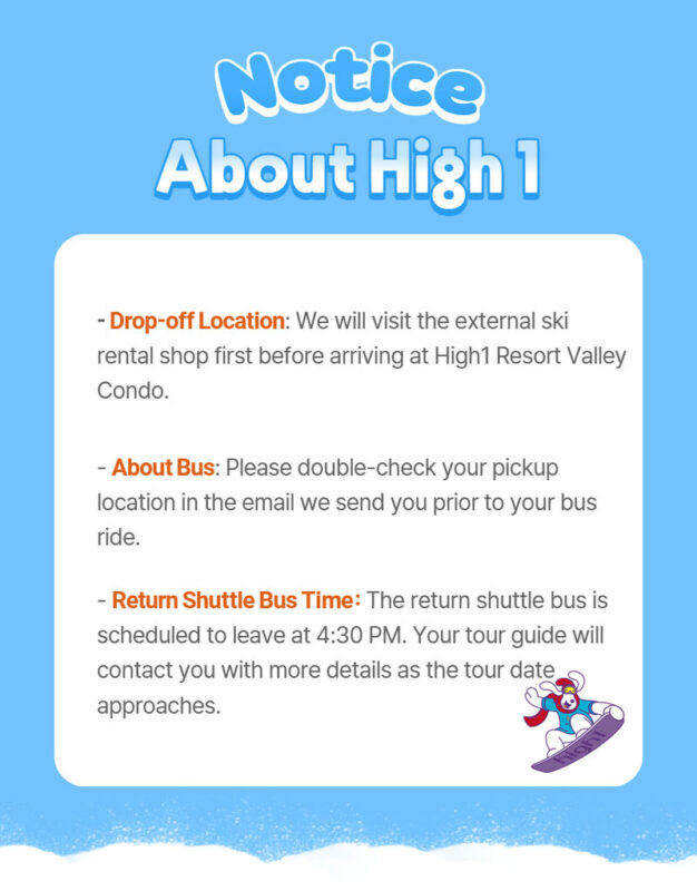 Official: High1 Ski Resort Package (Lift Pass +Gear) & Accomodation - Make the slope schedule work for you