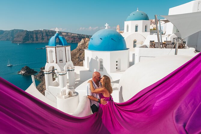 Oia Flying Dress Photoshoot Santorini - Best Locations for Flying Dress Photoshoot in Oia