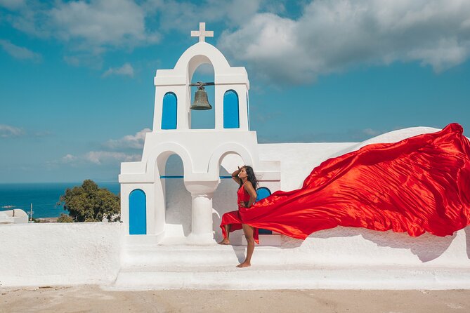 Oia Flying Dress Photoshoot Santorini - Planning Your Santorini Itinerary Around the Photoshoot