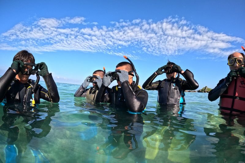 Okinawa: Blue Cave Snorkeling & Diving Experience - Shore entry or boat entry?