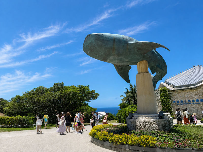 Okinawa Churaumi Aquarium & Kouri Shrimp Full-Day Tour - American Village and the shape of the route