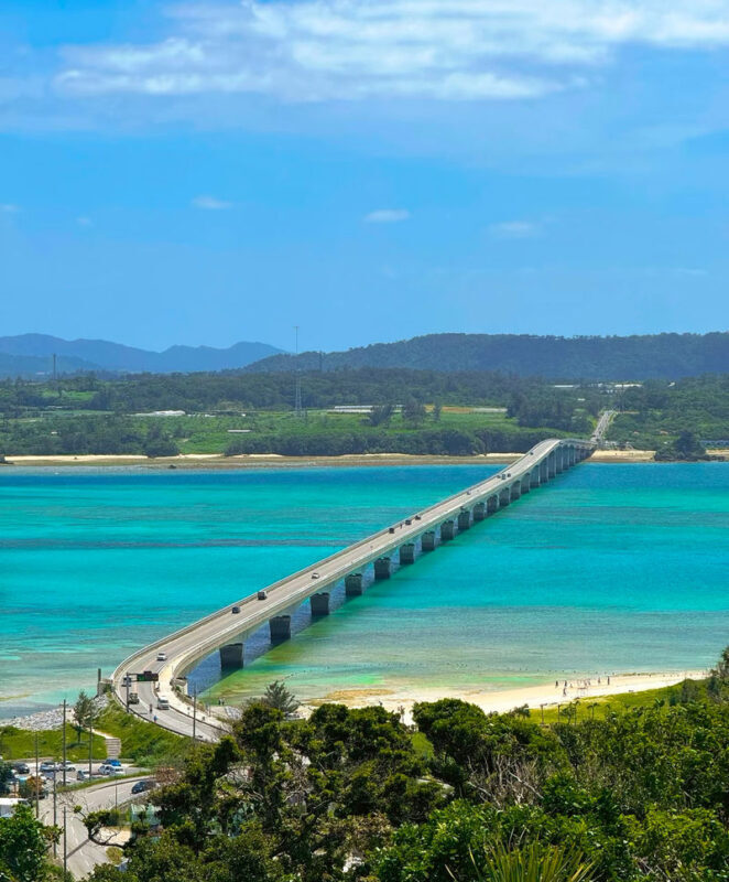 Okinawa Northern Day Tour | Manza-mo & Kouri Island & Churaumi Aquarium Day Tour | Depart from Naha & Chatan - Kouri Island and its bridge views
