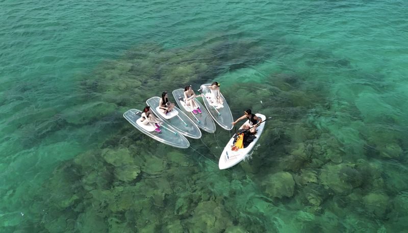 Okinawa Onna Village: Clear SUP Experience (with photo shoot) - Beginner support, with clear limits