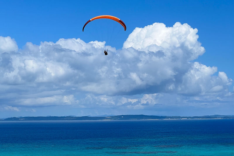 Okinawa Powered Paragliding Experience (Family Flights Available) - In the air: a short window for Okinawa’s coast